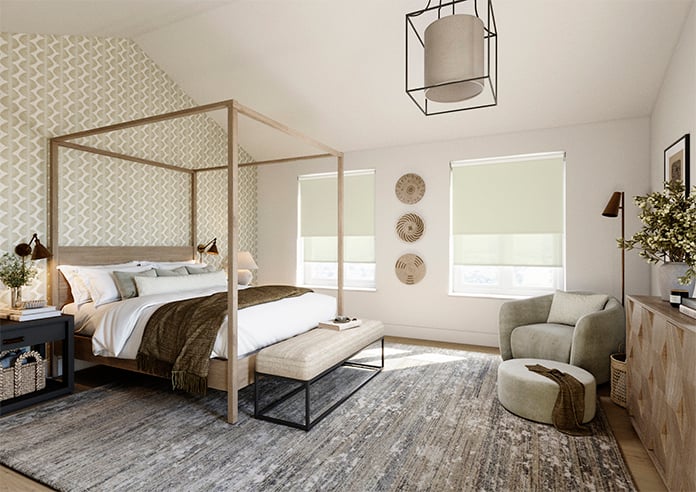 Rimini (Blackout), Cream & Shimmer Cream - Double Roller Blind - Image 6